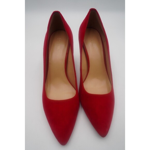 Michael Kors MK Burgundy Suede Elegant Office Classic Pointed Toe Heels Pumps 9M - Picture 6 of 13